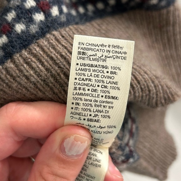 Goodthreads Men's Size m 100% Lambswool Sweater Fair Isle Pullover Winter NWOT - Picture 6 of 7